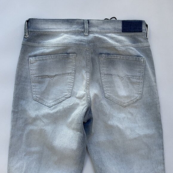 Diesel Women’s Sandy Regular Slim Straight Jeans Light Blue 0681M Size W27 - Picture 11 of 12